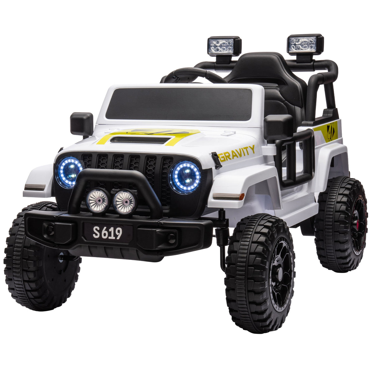Kahuna S619 Gravity Kids Electric Ride On Car - White V240-CAR-KAH-S619-WH