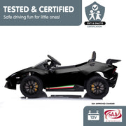 Kahuna Lamborghini Performante Kids Electric Ride On Car Remote Control - Black V240-CAR-LAM-BK