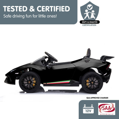 Kahuna Lamborghini Performante Kids Electric Ride On Car Remote Control - Black V240-CAR-LAM-BK