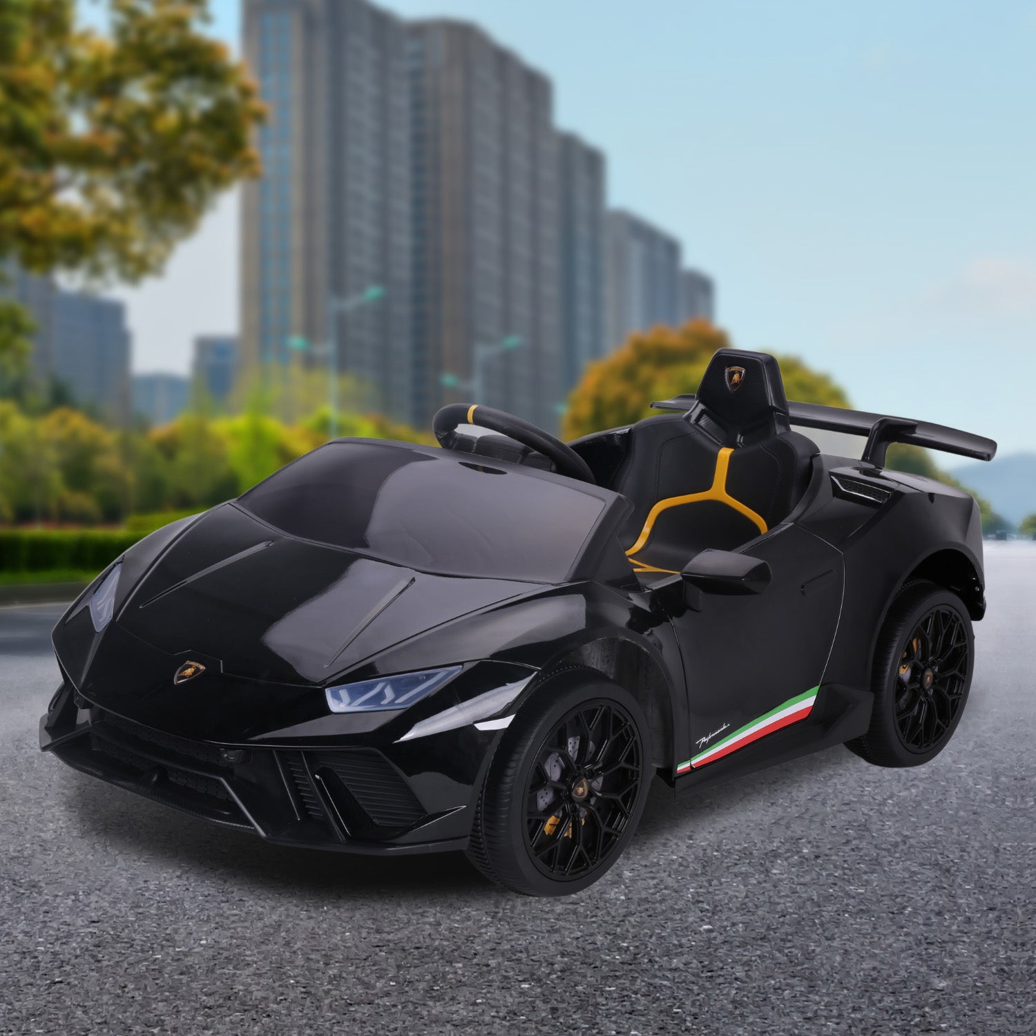 Kahuna Lamborghini Performante Kids Electric Ride On Car Remote Control - Black V240-CAR-LAM-BK