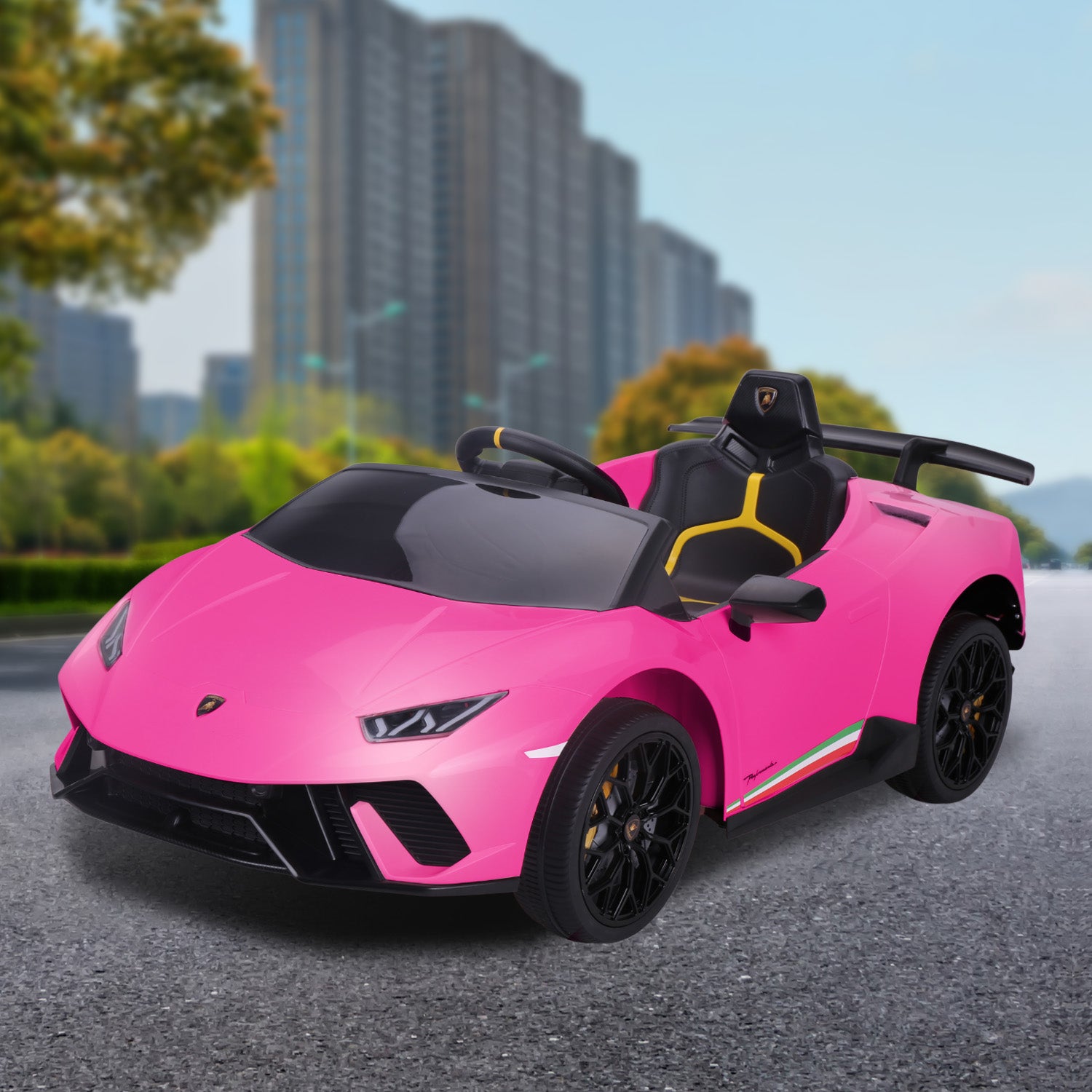Kahuna Lamborghini Performante Kids Electric Ride On Car Remote Control by Kahuna - Pink V240-CAR-LAM-PK