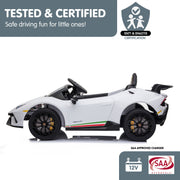 Kahuna Lamborghini Performante Kids Electric Ride On Car Remote Control by Kahuna - White V240-CAR-LAM-WH