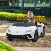 Kahuna Lamborghini Performante Kids Electric Ride On Car Remote Control by Kahuna - White V240-CAR-LAM-WH