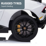 Kahuna Lamborghini Performante Kids Electric Ride On Car Remote Control by Kahuna - White V240-CAR-LAM-WH