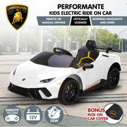 Kahuna Lamborghini Performante Kids Electric Ride On Car Remote Control by Kahuna - White V240-CAR-LAM-WH