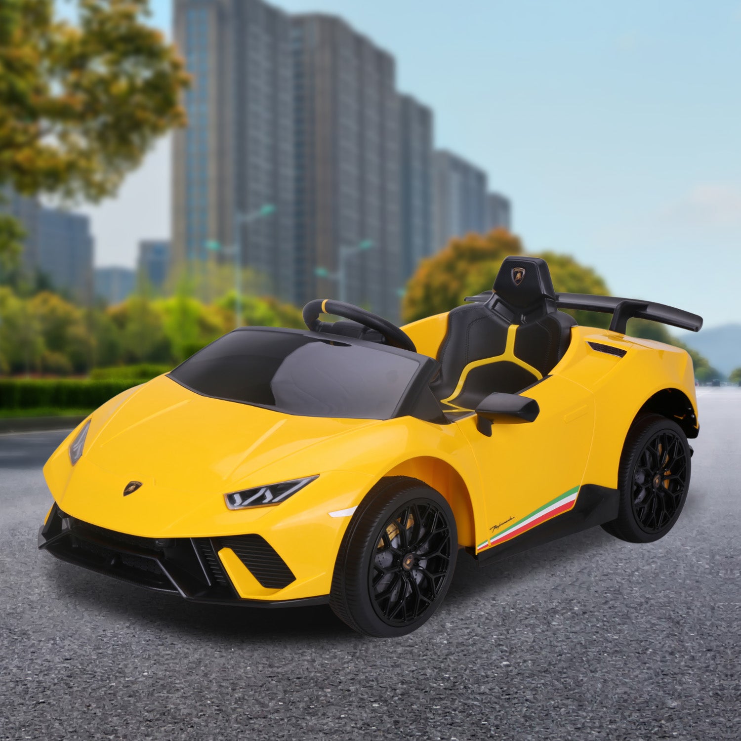 Kahuna Lamborghini Performante Kids Electric Ride On Car Remote Control - Yellow V240-CAR-LAM-YL