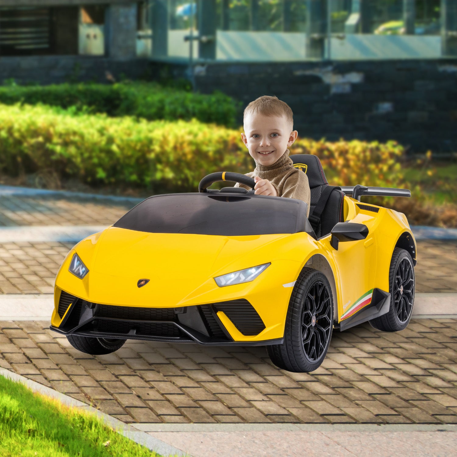 Kahuna Lamborghini Performante Kids Electric Ride On Car Remote Control - Yellow V240-CAR-LAM-YL