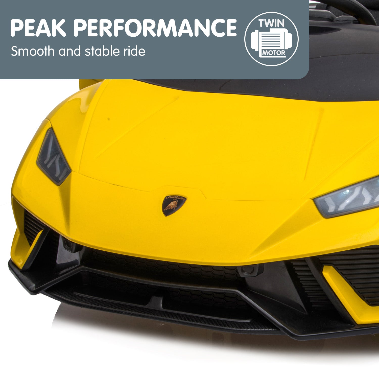 Kahuna Lamborghini Performante Kids Electric Ride On Car Remote Control - Yellow V240-CAR-LAM-YL