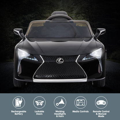 Kahuna Licensed Lexus LC 500 Kids Electric Ride On Car - Black V240-CAR-LEX-1618-BK