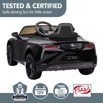 Kahuna Licensed Lexus LC 500 Kids Electric Ride On Car - Black V240-CAR-LEX-1618-BK