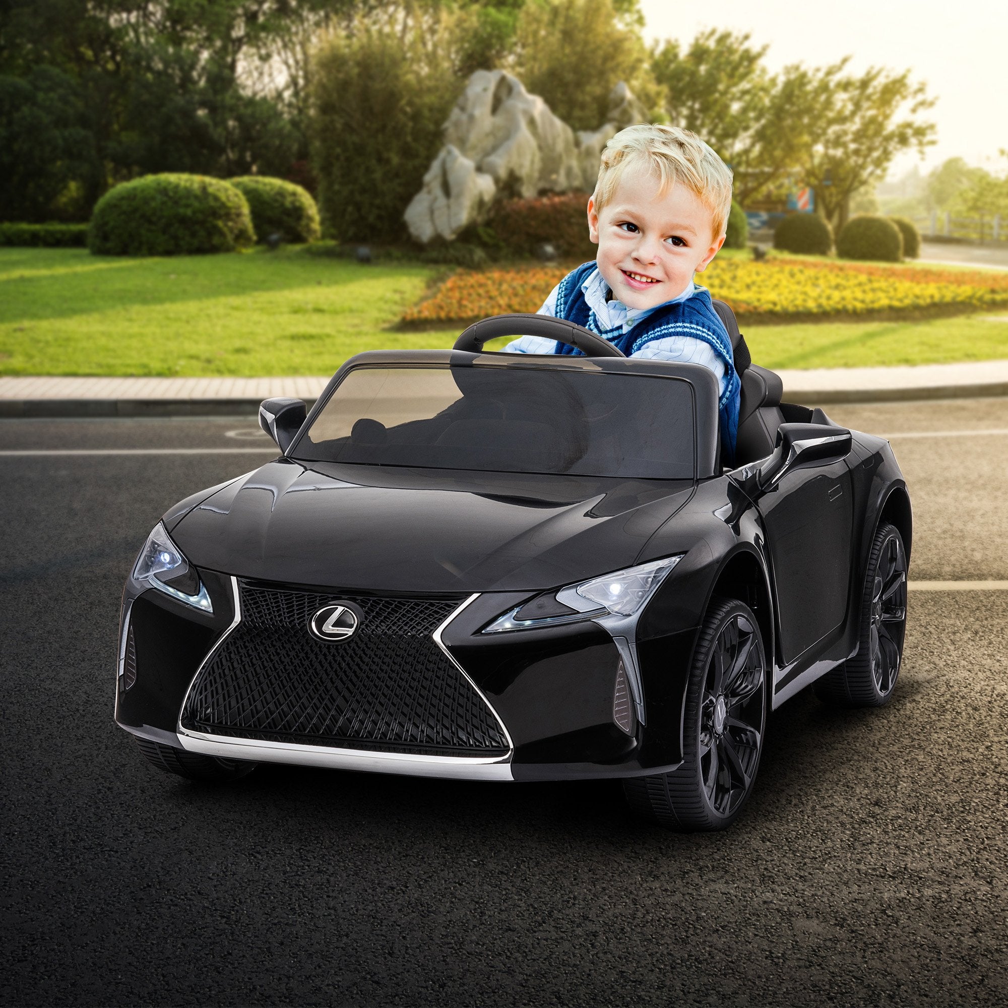 Kahuna Licensed Lexus LC 500 Kids Electric Ride On Car - Black V240-CAR-LEX-1618-BK