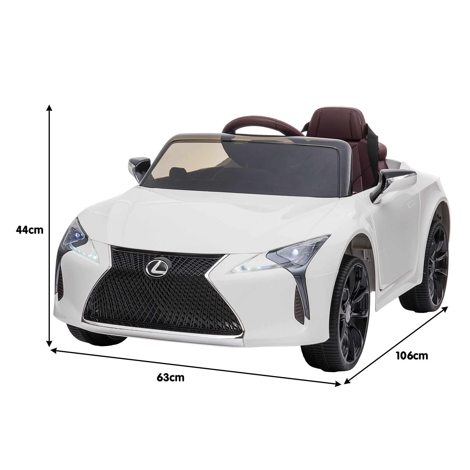 Kahuna Licensed Lexus Lc 500 Kids Electric Ride On Car - White V240-CAR-LEX-1618-WH