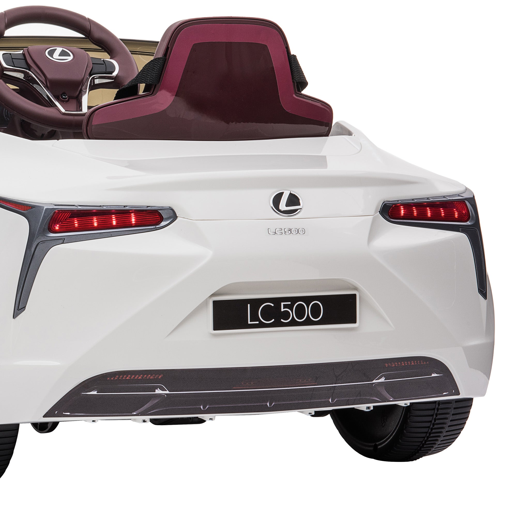 Kahuna Licensed Lexus Lc 500 Kids Electric Ride On Car - White V240-CAR-LEX-1618-WH