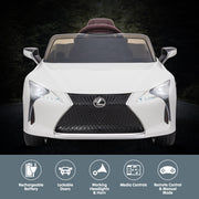 Kahuna Licensed Lexus Lc 500 Kids Electric Ride On Car - White V240-CAR-LEX-1618-WH