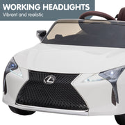 Kahuna Licensed Lexus Lc 500 Kids Electric Ride On Car - White V240-CAR-LEX-1618-WH