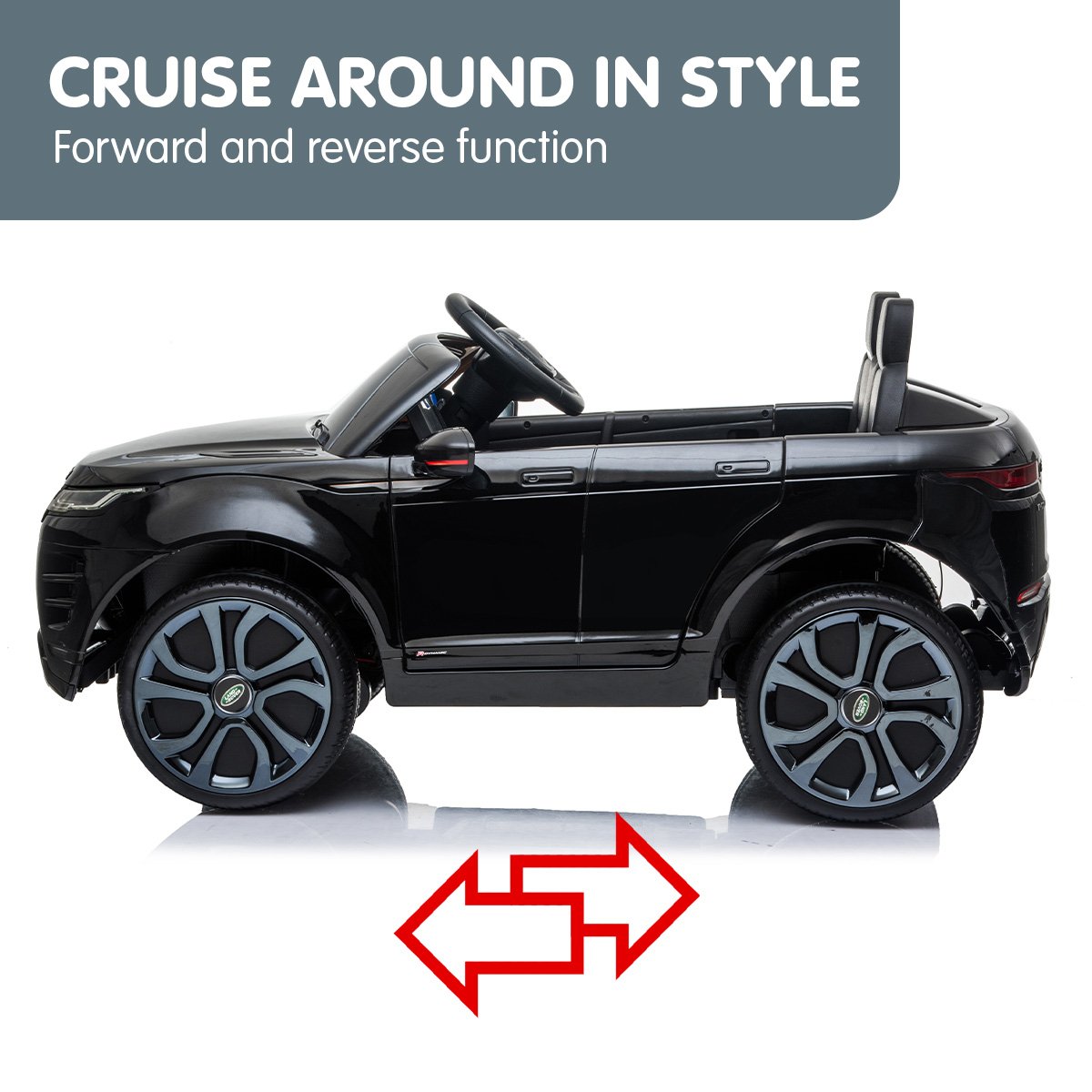 Kahuna Land Rover Licensed Kids Electric Ride On Car Remote Control - Black V240-CAR-LRV-BK