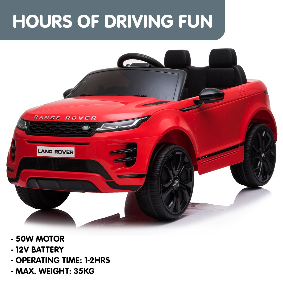 Kahuna Land Rover Licensed Kids Electric Ride On Car Remote Control - Red V240-CAR-LRV-RD