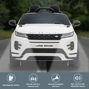 Kahuna Land Rover Licensed Kids Electric Ride On Car Remote Control - White V240-CAR-LRV-WH