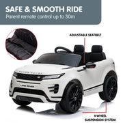 Kahuna Land Rover Licensed Kids Electric Ride On Car Remote Control - White V240-CAR-LRV-WH