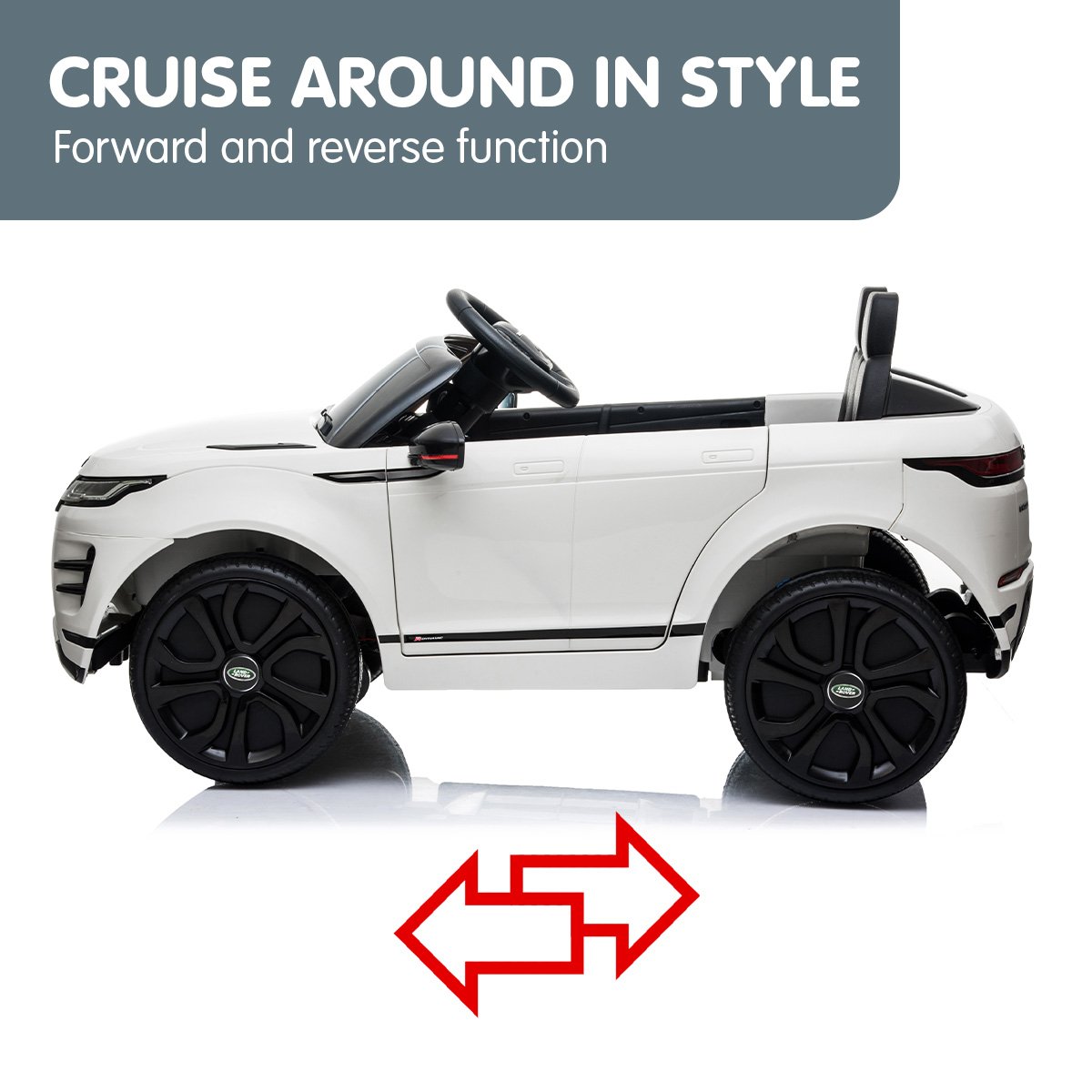 Kahuna Land Rover Licensed Kids Electric Ride On Car Remote Control - White V240-CAR-LRV-WH
