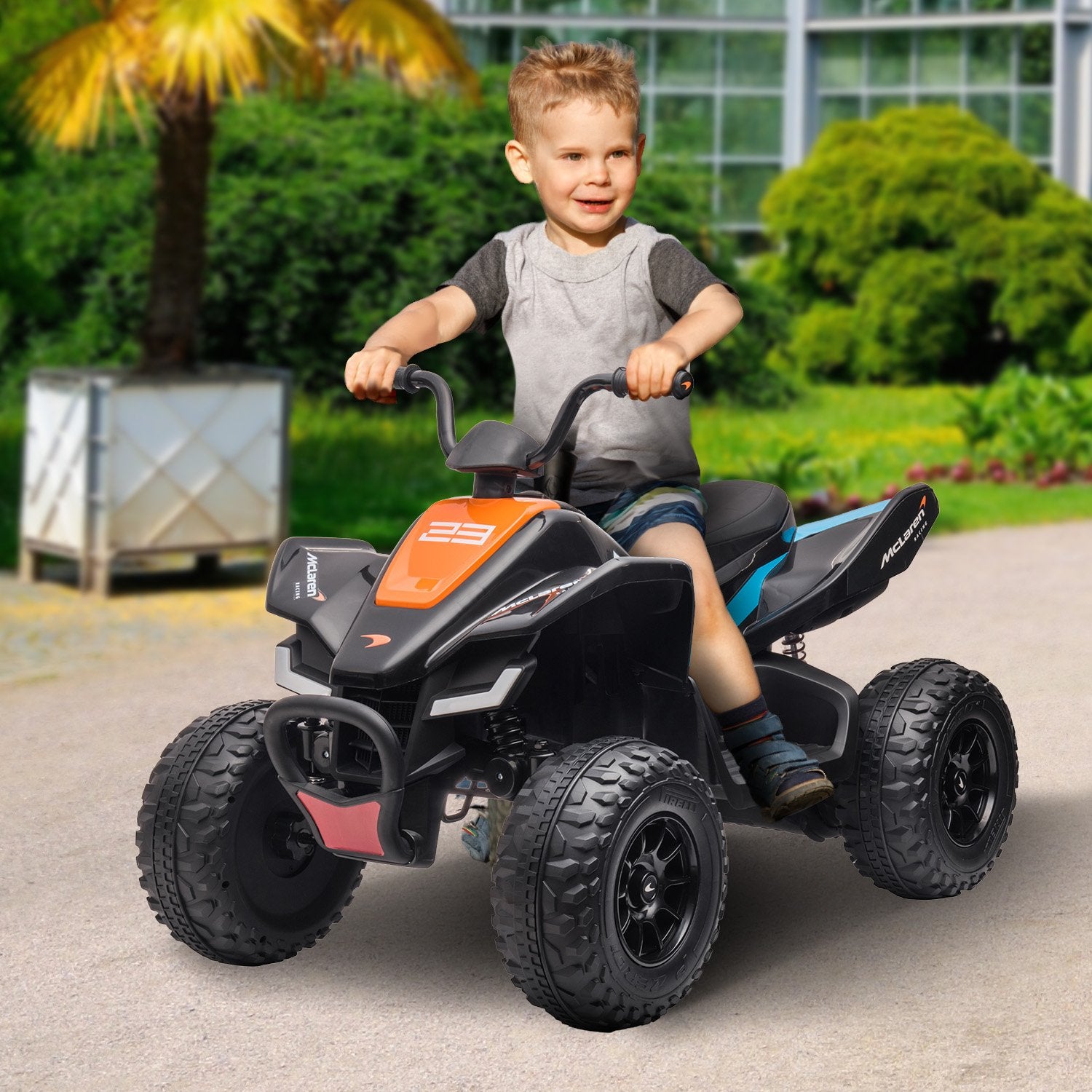 Kahuna MCL35 McLaren Toy Ride On Electric Quad Bike - Black V240-CAR-MCL-35L-BK