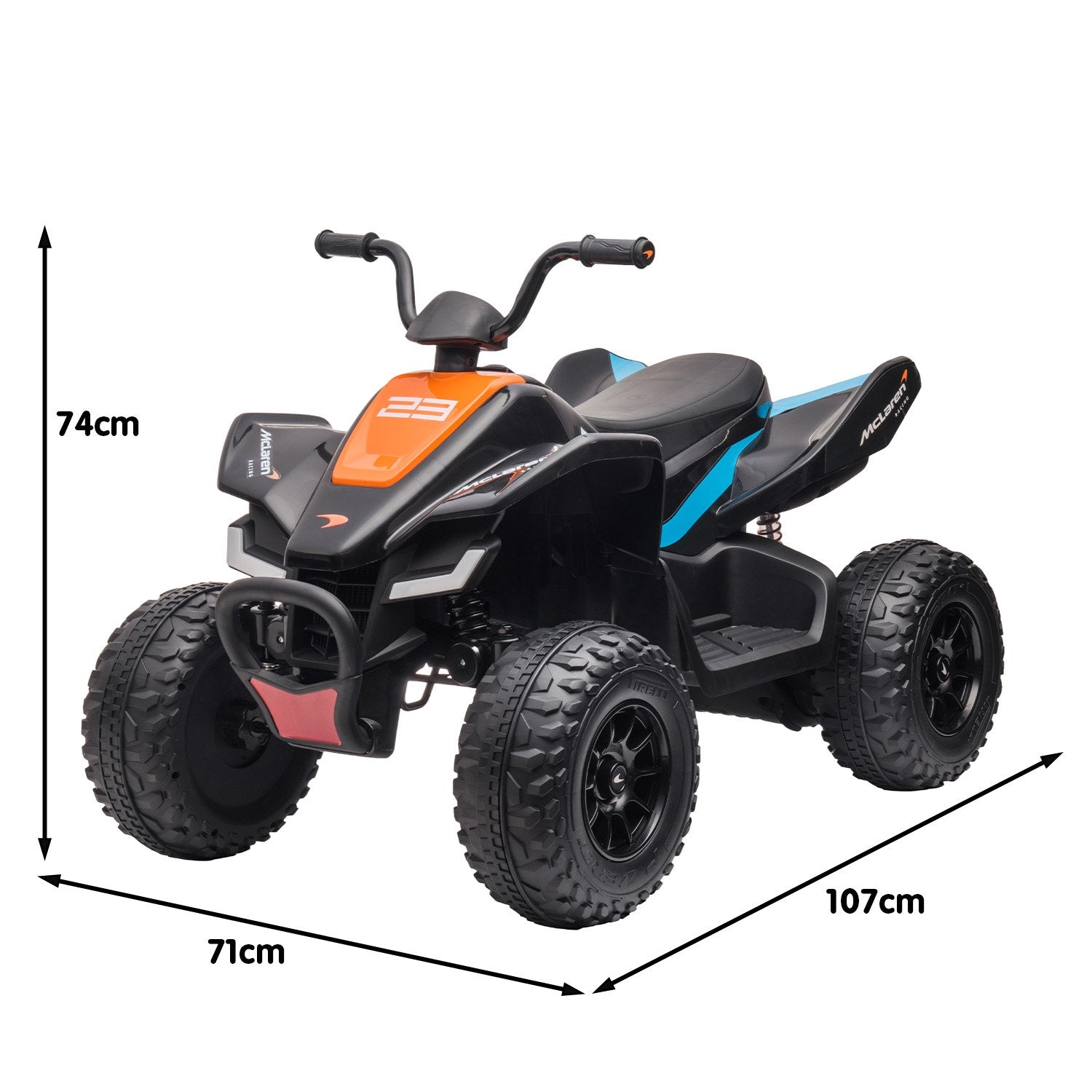 Kahuna MCL35 McLaren Toy Ride On Electric Quad Bike - Black V240-CAR-MCL-35L-BK