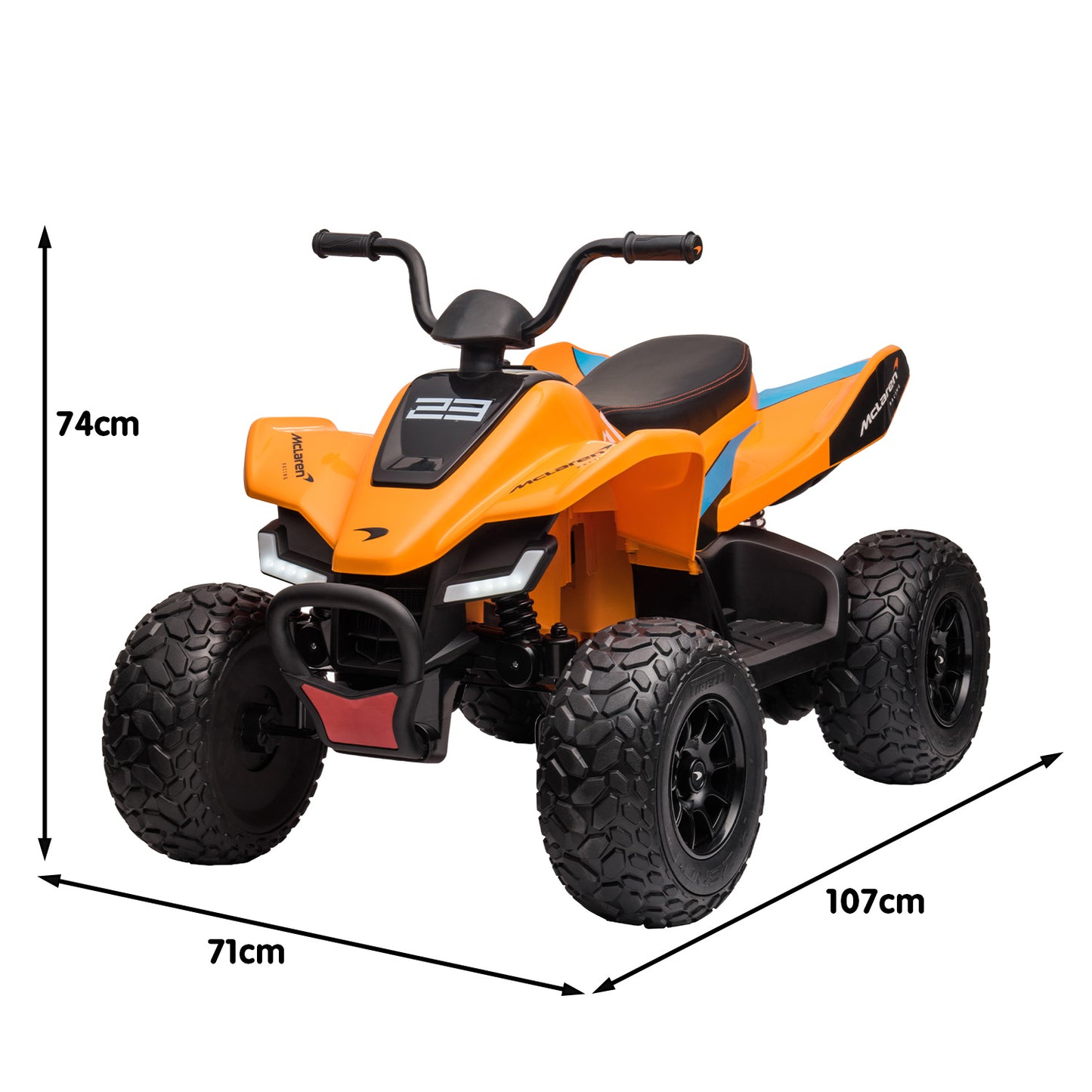Kahuna Licensed MCL35 McLaren Kids Toy Ride On Electric Quad Bike - Orange V240-CAR-MCL-35L-OR