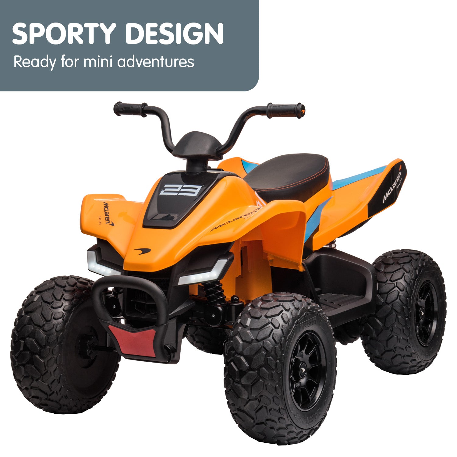 Kahuna Licensed MCL35 McLaren Kids Toy Ride On Electric Quad Bike - Orange V240-CAR-MCL-35L-OR
