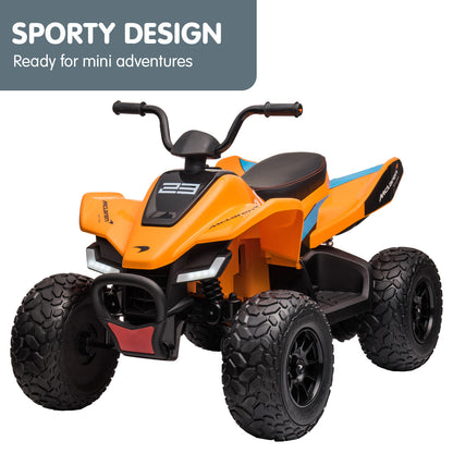 Kahuna Licensed MCL35 McLaren Kids Toy Ride On Electric Quad Bike - Orange V240-CAR-MCL-35L-OR