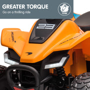 Kahuna Licensed MCL35 McLaren Kids Toy Ride On Electric Quad Bike - Orange V240-CAR-MCL-35L-OR