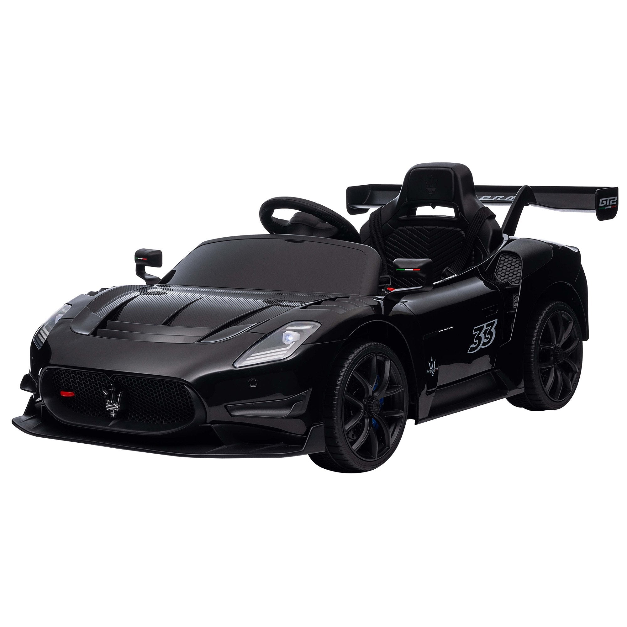 Kahuna Maserati MC20 GT2 Licensed Electric Kids Ride On Race Car Black V240-CAR-MST-GT2-BK