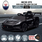 Kahuna Maserati MC20 GT2 Licensed Electric Kids Ride On Race Car Black V240-CAR-MST-GT2-BK