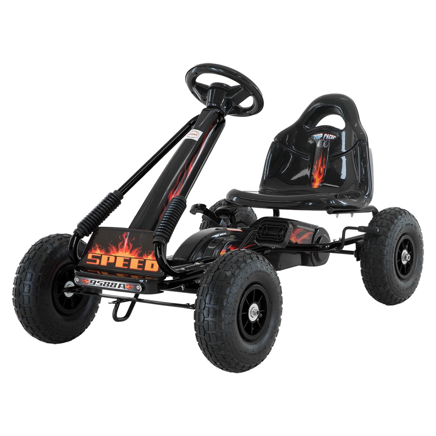 Kahuna G95 Kids Ride On Pedal-Powered Go Kart - Black V240-CAR-PB-9588A-BK