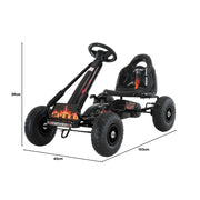 Kahuna G95 Kids Ride On Pedal-Powered Go Kart - Black V240-CAR-PB-9588A-BK