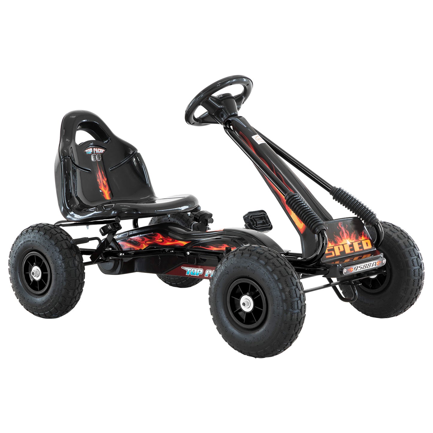 Kahuna G95 Kids Ride On Pedal-Powered Go Kart - Black V240-CAR-PB-9588A-BK