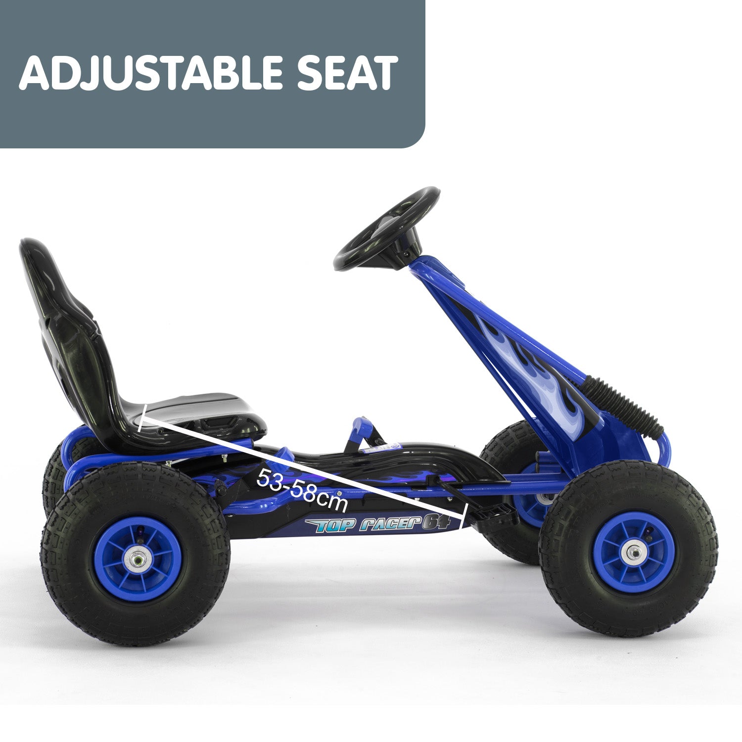Kahuna G95 Kids Ride On Pedal Go Kart - Blue V240-CAR-PB-9588A-BU