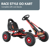 Kahuna G95 Kids Ride On Pedal-Powered Go Kart - Red V240-CAR-PB-9588A-RD
