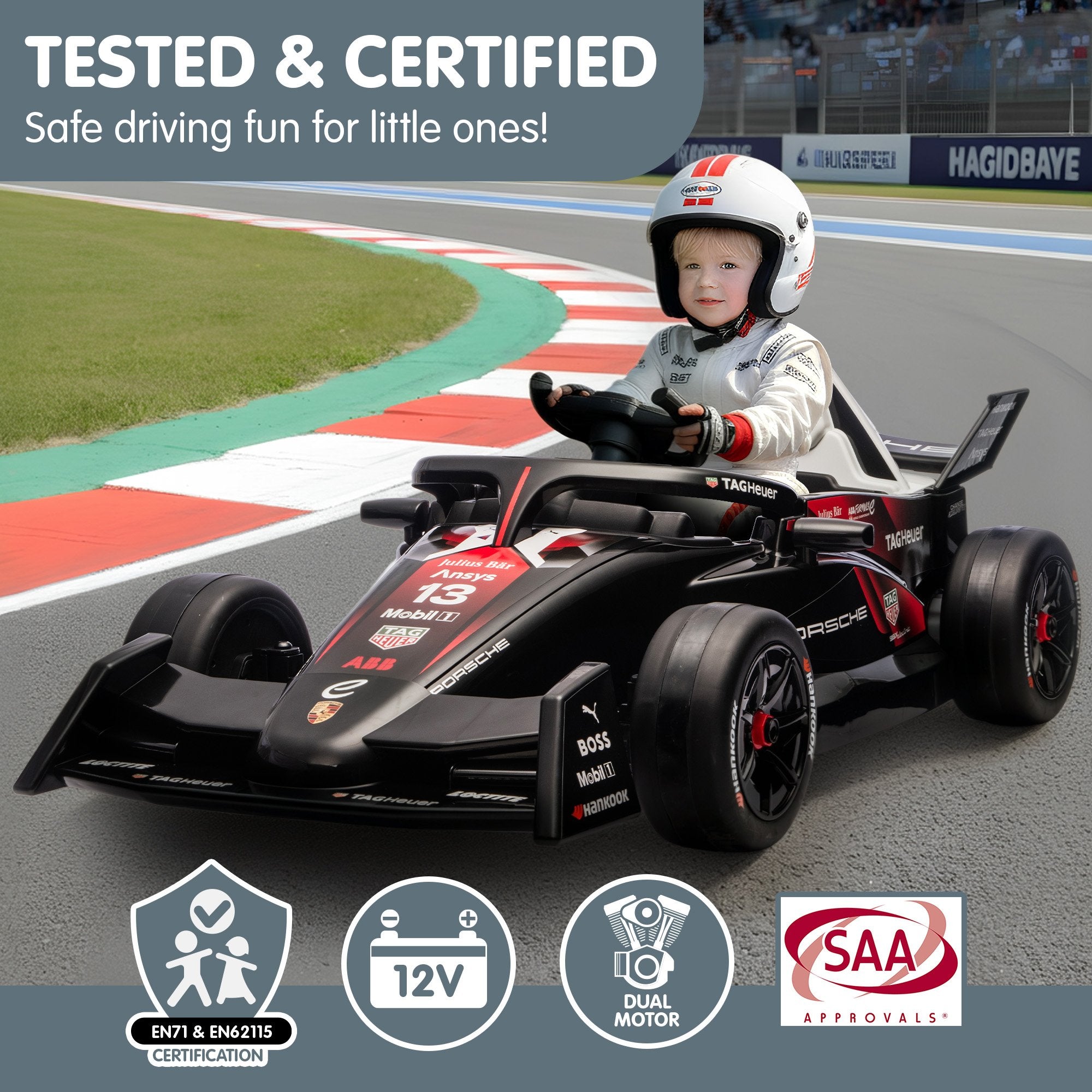 Kahuna Porsche Formula E Kids Electric Ride-on Car With Remote Control V240-CAR-PSCH-711-RD