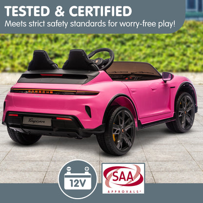Kahuna Porsche Taycan Turbo S Kids Electric Ride On Car w/Remote Control 90W Four Wheel Suspension 2 Seater V240-CAR-PSCH-988-PK