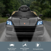 Kahuna Porsche Cayenne E Hybrid Coupe Licensed Kids Electric Ride On Car w/Remote Control 50W Dual Motors V240-CAR-PSCH-990-BK
