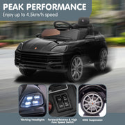 Kahuna Porsche Cayenne E Hybrid Coupe Licensed Kids Electric Ride On Car w/Remote Control 50W Dual Motors V240-CAR-PSCH-990-BK