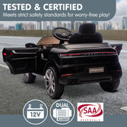 Kahuna Porsche Cayenne E Hybrid Coupe Licensed Kids Electric Ride On Car w/Remote Control 50W Dual Motors V240-CAR-PSCH-990-BK