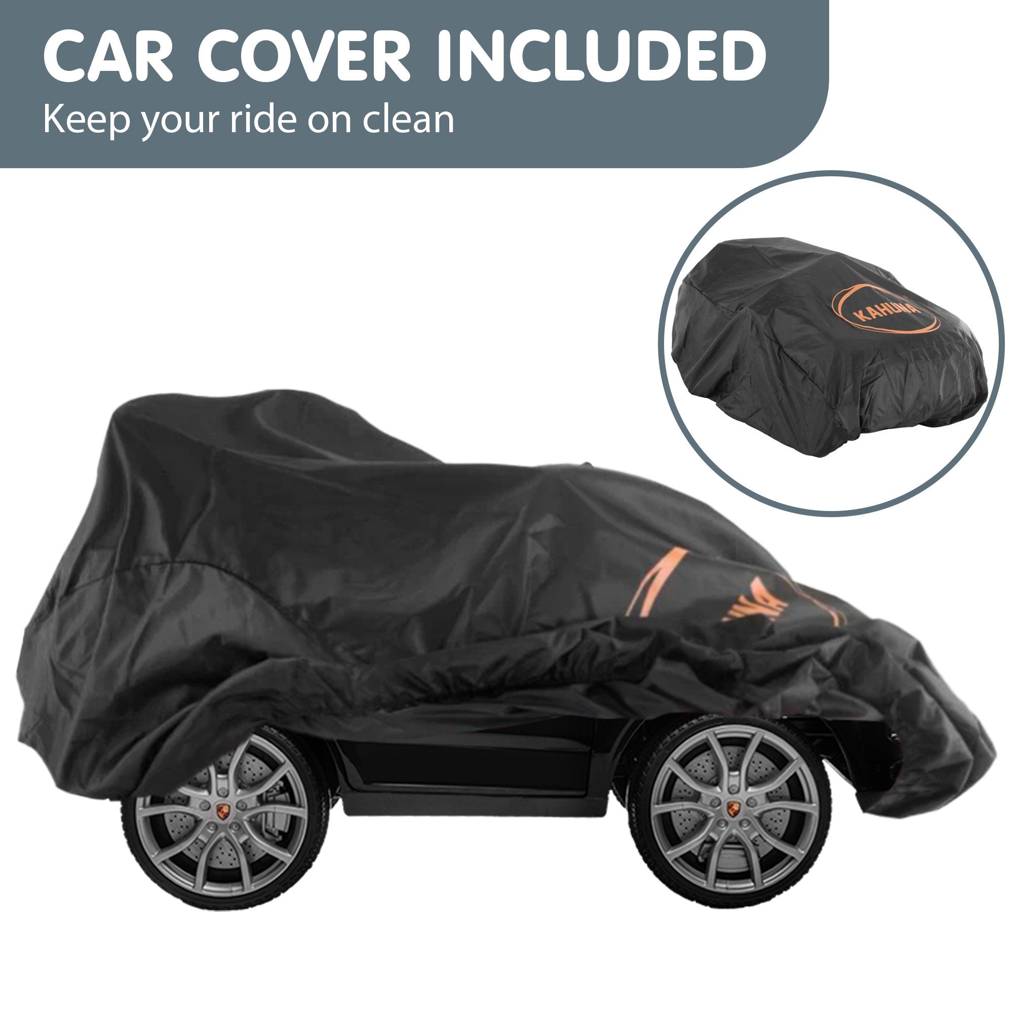 Kahuna Porsche Cayenne E Hybrid Coupe Licensed Kids Electric Ride On Car w/Remote Control 50W Dual Motors V240-CAR-PSCH-990-BK