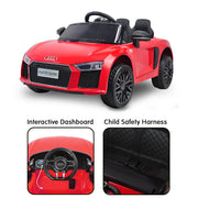Kahuna Kahuna R8 Spyder Audi Licensed Kids Electric Ride On Car Remote Control - Red V240-CAR-SPD-RD
