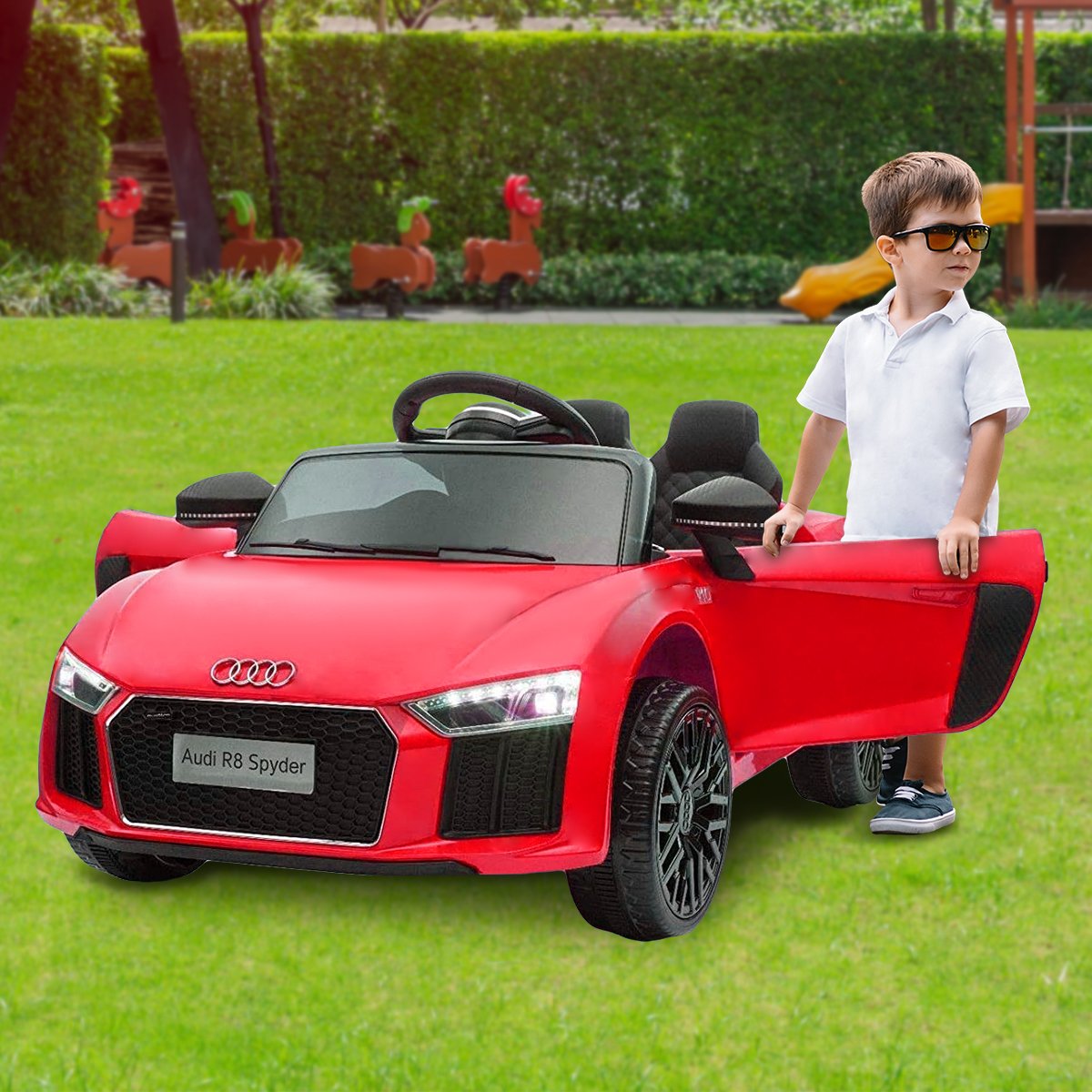 Kahuna Kahuna R8 Spyder Audi Licensed Kids Electric Ride On Car Remote Control - Red V240-CAR-SPD-RD