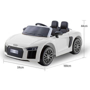 Kahuna Kahuna R8 Spyder Audi Licensed Kids Electric Ride On Car Remote Control - White V240-CAR-SPD-WH