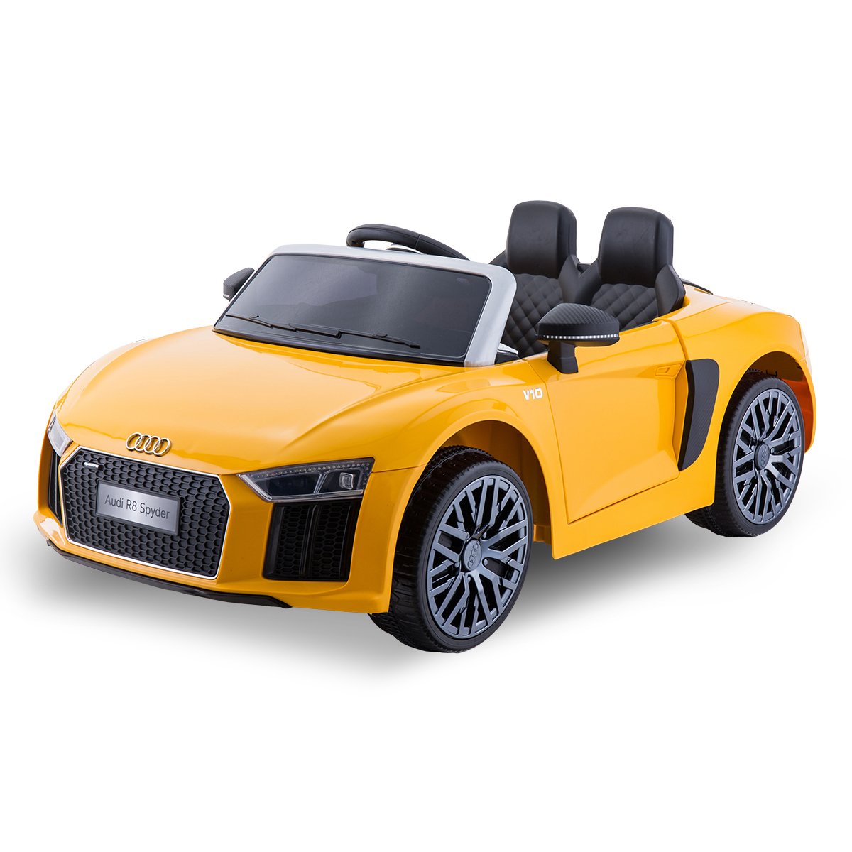 Kahuna R8 Spyder Audi Licensed Kids Electric Ride On Car Remote Control - Yellow V240-CAR-SPD-YE