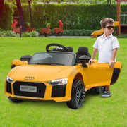 Kahuna R8 Spyder Audi Licensed Kids Electric Ride On Car Remote Control - Yellow V240-CAR-SPD-YE