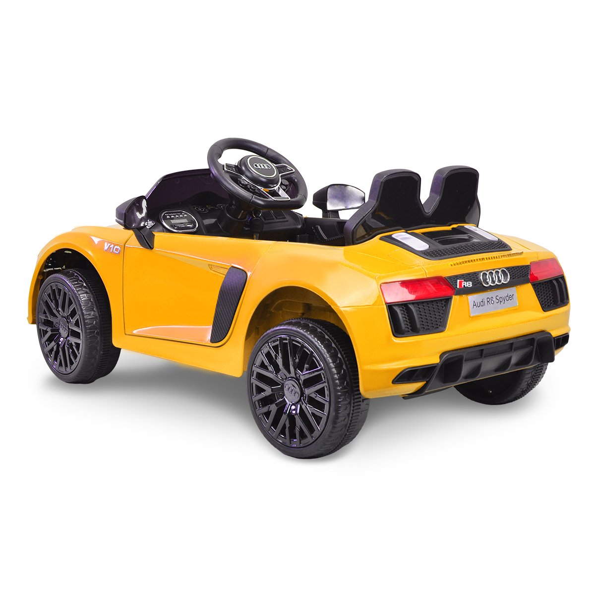 Kahuna R8 Spyder Audi Licensed Kids Electric Ride On Car Remote Control - Yellow V240-CAR-SPD-YE