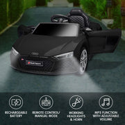Kahuna Audi Sport Licensed Kids Electric Ride On Car Remote Control - Black V240-CAR-SPT-BK